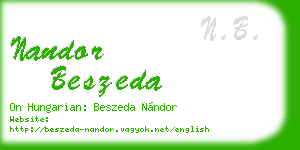 nandor beszeda business card