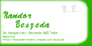 nandor beszeda business card